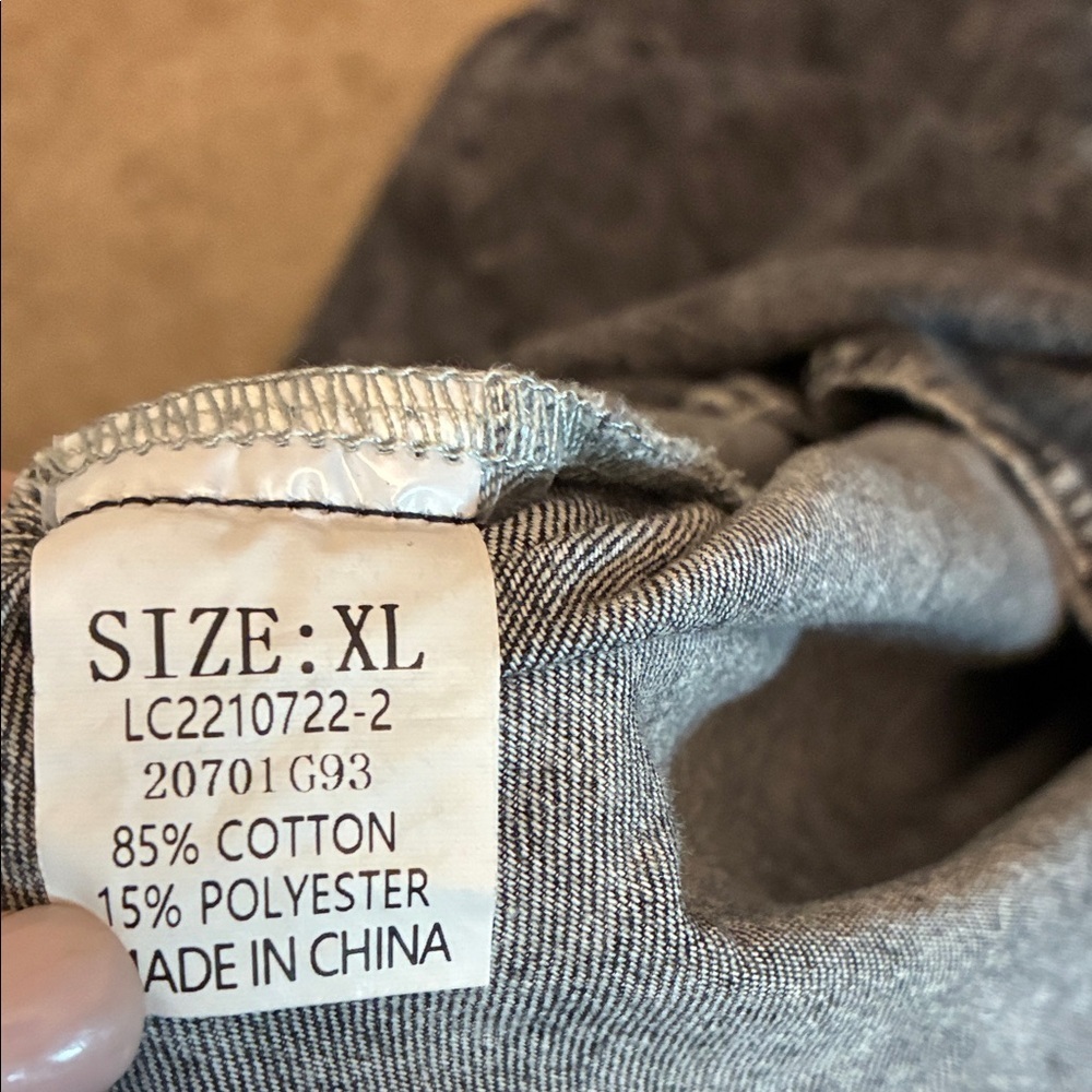Black Acid Wash Denim Button-Up Dress - Picture 2 of 6